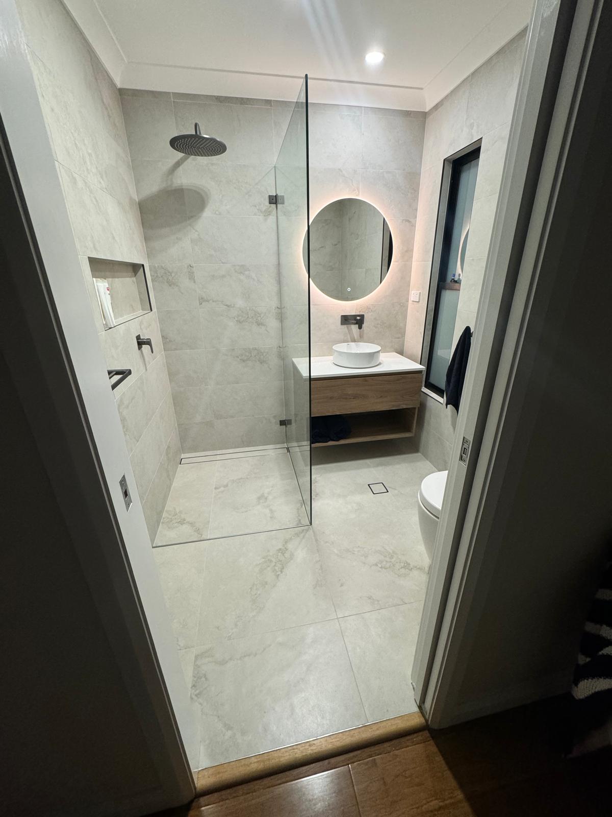 Modern ensuite renovation completed in Sydney